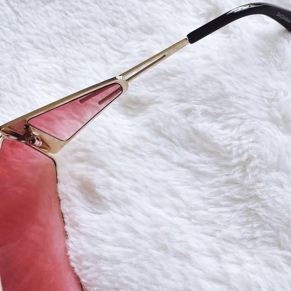 Shane Clear Red Wrap-Around Sunglasses
